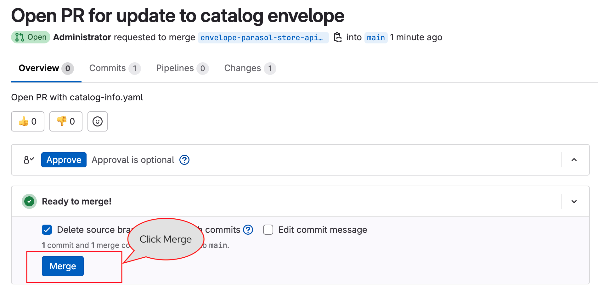 api template merge component