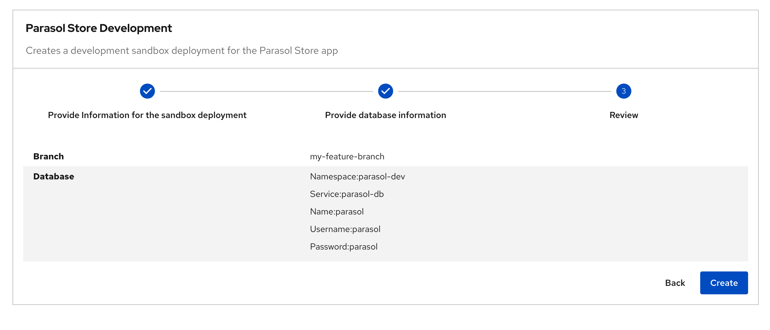 choose parasol store template step3