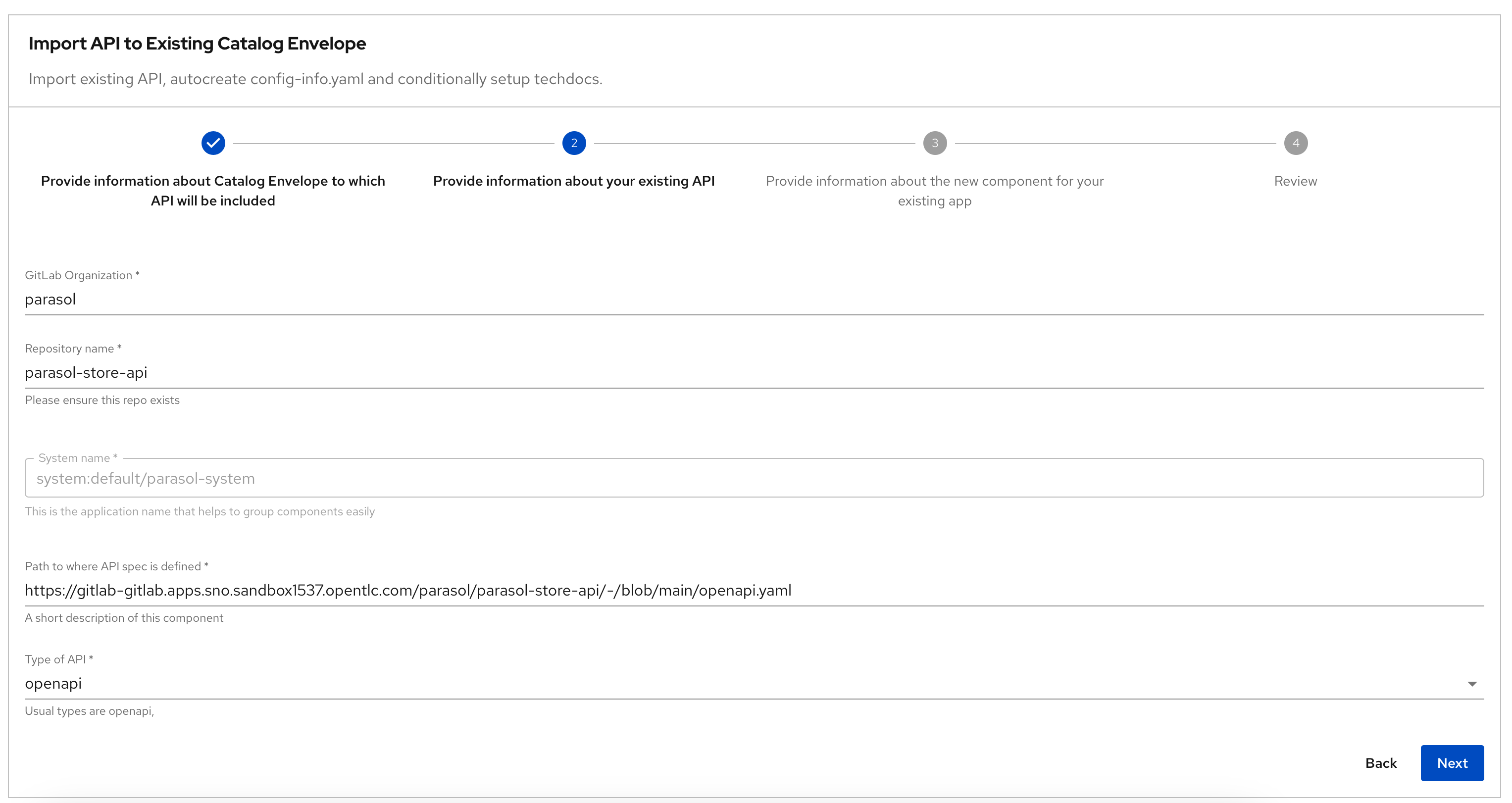 import api template 2