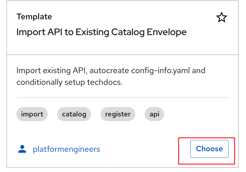 import api template