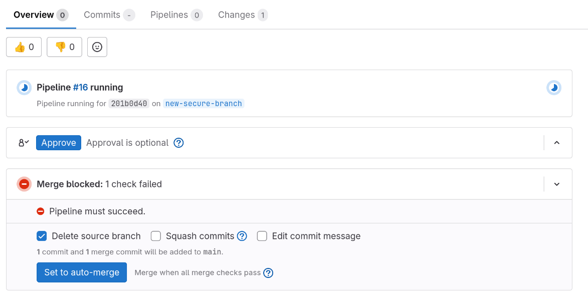 pre merge gitlab