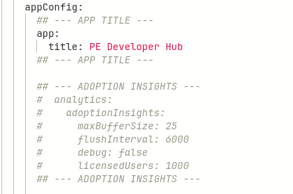 Adoption Insights configuration