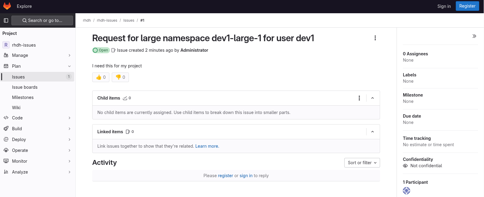 gitlab issue 1