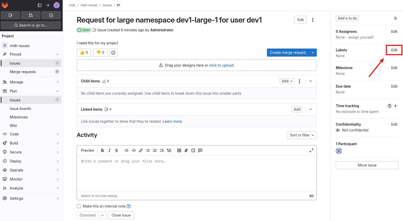 gitlab issue 2