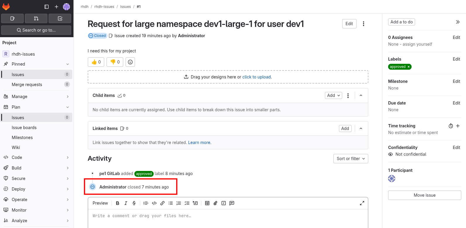 gitlab issue 5